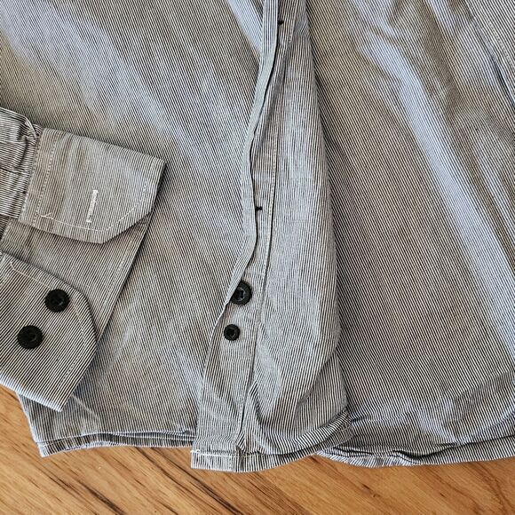 Southpole‎ Button Up VTG Shirt Men’s Sz XL Roll Tab Long Sleeve Striped - Picture 2 of 6